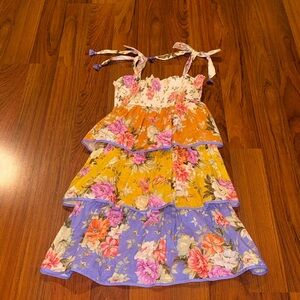 Zimmerman Kids Girls Floral Tiered Dress Textured 
Size 10 
Pink Purple 
Easter